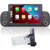 LXKLSZ Autoradio compatibile con CarPlay wireless/Android Auto per Fiat Panda 2013-2020 con Alta potenza di uscita touch screen IPS/Bluetooth/Mirror Link/FM/AM/USB