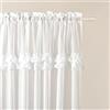 ROOM99 Tenda con arricciatura Frilla 400 x 250 cm larghezza x altezza soggiorno Curtain trasparente moderna tenda per soggiorno camera da letto per sistema di tende bianco volant 1 pezzo