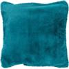 Toison d'or Cuscino Mellow in poliestere finta pelliccia, 45 x 45 cm, blu pavone