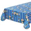 emmevi Tovaglia Cucina Antimacchia Bordata Cotone Plastificato Conchiglie Mare MOD.CINZ45B 120X160 Blu