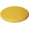 SaRani Cuscini per Sedia Rotondi Cucina con Fascia Elastica e Imbottitura in Gommapiuma, Coprisedie in Cotone Tinta Unita (2, Giallo)