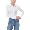 PATRIZIA PEPE - Camicia Donna A Maniche Lunghe Slim Fit in Popeline Stretch CC0356 A01-42, Bianco