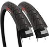Fincci Coppia Copertoni MTB 26 - Pneumatici Pieghevole 26 x 2.1 Pollici, Slick Gomme per bici 26, per Bicicletta da Città, Mountain Bike, Bici Corsa, Piene Bicicletta Elettrica 54-559, Accessori mtb
