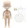 niannyyhouse DOD - Action figure di bambola da 13 cm, adatta per vestire la testa di bambole BJD da 1/12 (bianco latte, confezione standard B)