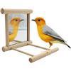 Keersi Supporto in legno naturale per uccelli, ideale come altalena, per gabbia, per pappagalli, parrocchetti, calopsitte, inseparabili, fringuelli, cacatua, pappagalli cenerini, passeri
