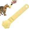 Sentechx Alimentatore di strisce per gatti, cucchiaio da spremere per strisce di gatto, cucchiaio per spuntini per gatti, distributore di cibo per gatti per snack liquidi e croccantini umidi. (Giallo)