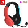 PDP Gaming LVL40 Stereo Headset with Mic for Nintendo Switch - PC, iPad, Mac, Laptop Compatible - Noise Cancelling Microphone, Lightweight, Soft Comfort On Ear Headphones - BLUE&RED