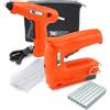Tacwise 1784 Graffatrice/Chiodatrice Hobby 53-13EL 4V, Pistola Colla a Caldo H4-7 4V, 2000 Punti, 30 Bastoncini di Colla e Custodia