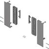 BLUM MERIVOBOX - Supporto interno estraibile con elemento di inserimento, altezza E, grigio orione opaco