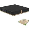 VANSHEIM Telo di Copertura Impermeabile per Sabbiera Copertura con Coulisse Protezione UV Tessuto Oxford 125x125x20cm