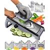 fullstar 7-in-1 Regolabile Acciaio Inox Mandolina per Verdure Affetta Verdure - Mandolina Professionale Taglia Verdure Affettatrice Manuale - Julienne Grattugia Tagliaverdure Patate Zucchine Carote Formaggio