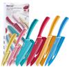hecef Set di Coltelli da Cucina Colorati da 6 pezzi, Coltelli da Chef Professionali in Acciaio Inossidabile, Antiaderenti Sharp Coltelli con Coperture di Protezione, Lavabile in Lavastoviglie