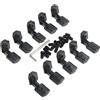 Befenybay 10PCS Nero T Slot L-Forma 90 Gradi Interno Interno Angolo Connettore Staffa Giunto con Viti per 8mm T Slot Alluminio Profilo di Estrusione Serie 4040 Slot