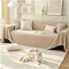 PETCUTE Copridivano Antipolvere Protettivo, Coperta Multiuso Reversibile Copritutto Grande, Ideale per Divano, Panca e Letto, Tè al Latte, 180 * 150cm