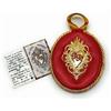 OVUNQUE PROTEGGIMI Cuore votivo rosso, Cuore Ex Voto da appendere in chiesa, cappelle, santuari, per Grazia Ricevuta, 12x10 cm, Made in Italy.