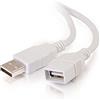 C2G /Cables to Go 19018 - Cavo prolunga USB 2.0 A maschio a femmina A, 2 m, colore: Bianco