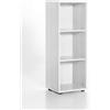 Möbelpartner Milo - Libreria scaffale, bianco, circa 39,3 x 34,5 x 110,9 cm