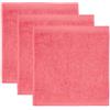Möve Superwuschel - Set da 3 lavette, 30 x 30 cm, 100% cotone, colore corallo