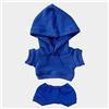 niannyyhouse 20 cm di peluche vestiti per bambole, elastici e solidi, abbigliamento sportivo con cappuccio, pantaloni morbidi e imbottiti (blu, 20 cm)