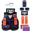 Locisne Kit Giacca Gilet tattico Mimetico per Bambini Giungla Pistola Giocattolo Serie N-Strike Elite (w/40 Freccette in Schiuma+Occhiali+Maschera+2 Ricaricabile+2 Cinturini+Borsa da dardo)