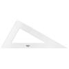 GRAPHOPLEX Squadra 45 Gradi Trasparente - 50 cm - 3 Lati Dritti - Strumento di Precisione per Disegno Tecnico, Architettura e Misurazione - Scuola Fornitura, Carpentiere, Falegname - Infrangibile