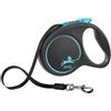 Flexi Guinzaglio per Cani in Fettuccia L 5 mt fino a 50 Kg Black Design, blu