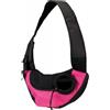 Trixie Borsa Frontale Tracolla Sling Rosa/Nera per Cani Max 5 Kg di Peso