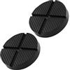 Lyeteung 2 Pezzi Tampone in Gomma Universale 125mm, Tampone in Gomma per Cric con Scanalatura, Tamponi Martinetti Sollevatore, Blocco di Supporto in Gomma Jack