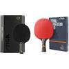 STIGA Pro Carbon +, Racchetta Da Ping Pong, Red/Black & 3 Stelle Royal, Racchetta Da Tennis Tavolo Unisex-Adult, Red/Black, One Size