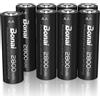 BONAI Batterie Ricaricabili AA ad Alta Capacità 2800mAh, Bonai Pile Ricaricabili Stilo AA 1,2V Ni-MH (1200 cicli, Pre-caricate, confezione da 8)