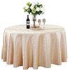 BHOMTY Tovaglia rotonda Tovaglie per hotel Ideale per casa, eventi, conferenze Oro champagne Diametro 320 cm