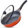 INTIGNIS Padella profonda antiaderente con coperchio 28 cm 4,5 L induzione | Antigraffio, Compatibile con induzione, Interno antiaderente, Maniglia resistente al calore