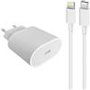Caricatore rapido (20W) & cavo (Lightning) | bianco