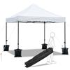 YAHEETECH Gazebo Giardino 3x3 m Impermeabile Pieghevole Terrazzo Esterno Richiudibile in Acciaio Robusto Telescopico da 227 a 245 cm Tendone Eventi Feste con