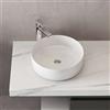LIBEROSHOPPING Lavabo appoggio rotondo in ceramica D 40 cm bianco lucido - LIBEROSHOPPING