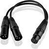 SIENOC 0.3M XLR maschio/femmina a XLR femmina/maschio Cavo microfono 3 'Pro Cord Splitter Serie Y-Cable (XLR(F) - (M) x 2, Nero)