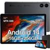 AGM PAD P2 11 Android 14 Tablet con Custodia di Protezione, 16(8+8)GB+256GB(2TB TF), MTK Helio G99, 4G Dual SIM, WiFi 5G,7850mAh, 50MP+8MP/Widevine L1/BT5.2/GPS/Type C/OTG/480Nits 1920*1200 Display