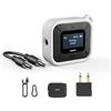Syntech Aereo Bluetooth Trasmettitore Ricevitore con Extra Dual 3.5mm AUX Adattatore, LED Display A Bassa Latenza Dual Link Bluetooth 5.3 Auricolare Adattatore per Auto AirPods Cuffie senza Fili