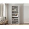 Dmora Armadio Multiuso a 2 Ante battenti, 100% Made in Italy, Mobile portascarpe da Ingresso con 6 Ripiani e cassetto, Pratica scarpiera, Bianco