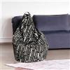 Talamo Italia Dmora Pouf Poltrona a Sacco, Rivestimento in Cotone, 60 x 50 x 80 cm