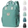 HYC00 Zaino Donna Scuola,Zaino Donna Casual Zaino Scuola Superiore Zaino Università, Impermeabile Zaino Porta PC 14 Pollici Zaino da Viaggio Lavoro Campeggio,Verde Chiaro