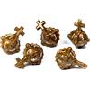 PolyHero Dice PolyHero Cleric - Set da 5 Dadi a 4 Facce - Hallowed Hand Grenades Merciful Gold and White