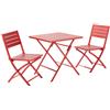 NATERIAL Set tavolo e sedie Xara NATERIAL in alluminio per 4 persone, rosso