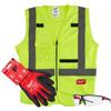 Milwaukee Safety Kit Milwaukee Gilet Guanti e Occhiali - 4932492063