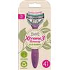 Wilkinson Sword - Xtreme 3 Beauty Eco Green X 4 - Rasoio Usa&Getta Donna Ecosostenibile E Riciclabile - 70 Gr