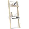 Dmora - Libreria Angele, Scaffale da ufficio, Mobile portalibri, Biblioteca, 65x48 h180 cm, Bianco e Quercia