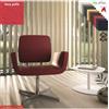 Elleci Office MONET Poltrona girevole base a 4 razze in alluminio rivestimento VERA PELLE