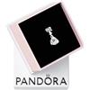 PANDORA Pendente Moments con rosa in argento Sterling