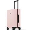 LEVEL8 Valigia Bagaglio a Mano Elegante Micro Diamante Strutturato Design Valigie Trolley Rigido Valigia Media con Spinner Ruote e Lucchetto TSA Integrato 54.5x37x23.5CM, 41.1L, Rosa