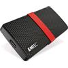 EMTEC X200 SSD 500GB ESTERNO PORTATILE USB-C 3.1 3D NAND VELOCITA DI LETTURA 450 MB/S VELOCIT DI SCRITTURA 420 MB/S NERO ROSSO